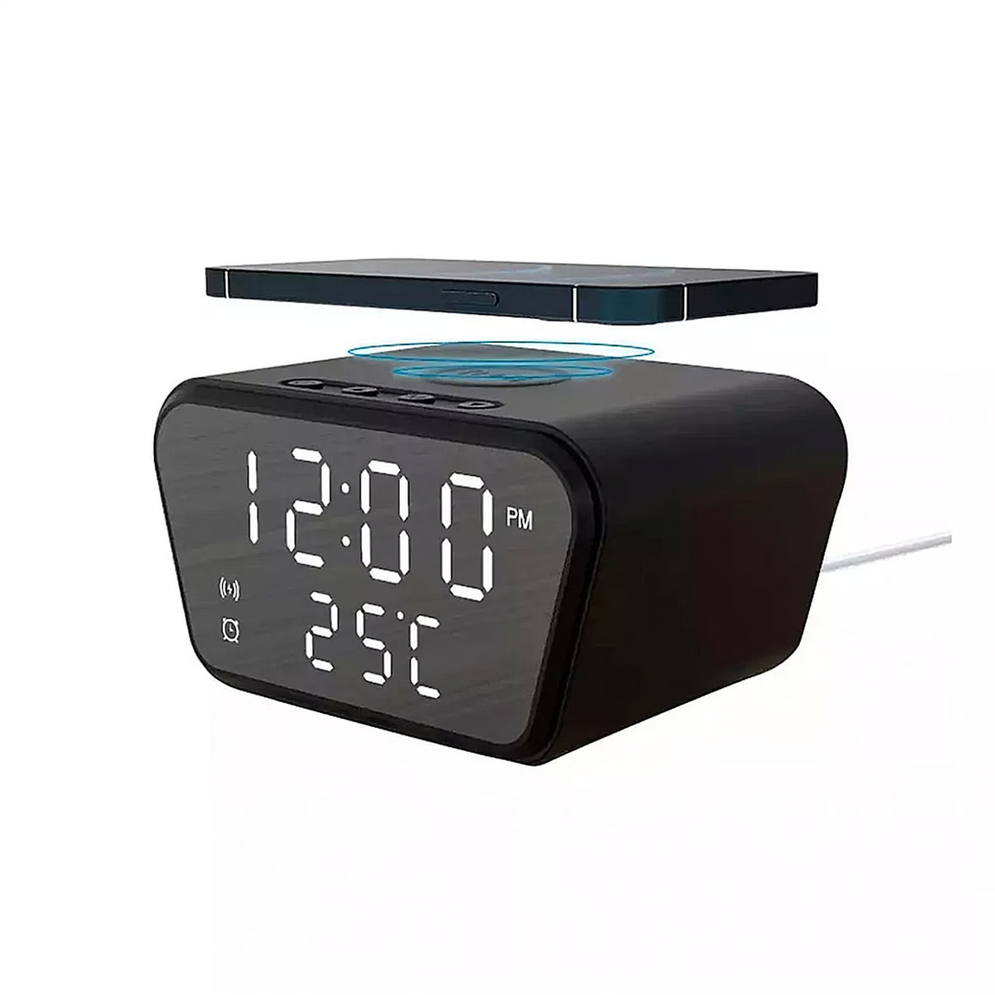 ⏰ Reloj Despertador Digital con Carga Inalámbrica y Ajuste de Brillo 🌟