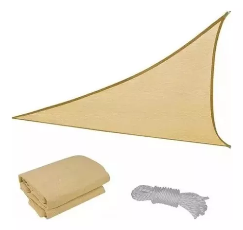 ☀️Lona Triangular de Protección Solar Beige ☀️